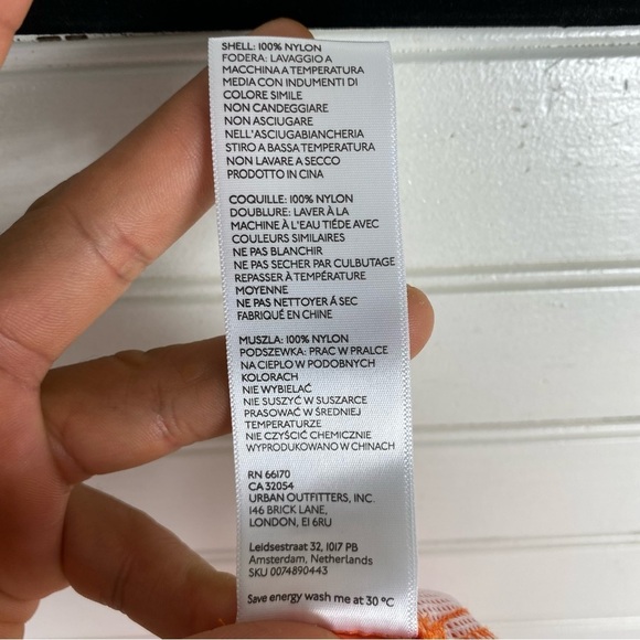 IETS FRANS Men’s Nylon Runner Shorts Orange Size L - Picture 6 of 6